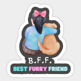 BFF Best Furry Friend Sticker